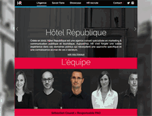 Tablet Screenshot of hotelrepublique.com